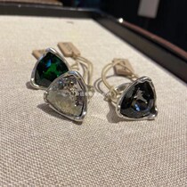 Flash hair limited out of print Spanish Tide brand UNOde50 classic big triangle crystal ring handmade super exaggerated