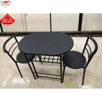 Duo table Bar small family dining table restaurant Double table and chairs lovers small eating shop small hotel table high foot
