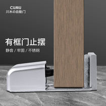 CUMU brand automatic door adjustable ground wheel Glass door induction door external ground wheel holder Framed door stopper