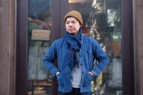 Spot] Dutch Indigo People hand made blue dye Indigo scarf TSURU retro