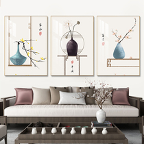 sofa background wall new chinese style decorative painting living room crystal porcelain painting dining room bedroom chinese style home and wealthy trio painting