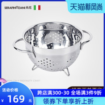 Italy Shangni 18 10 stainless steel fruit basket dish plate fruit basin European creative dining table supplies