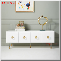 Nordic Light Luxury Living Room Transparent High Foot TV Cabinet Small Bedroom Rectangular Storage Acrylic TV Cabinet