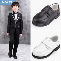 Childrens leather shoes boys Black single shoes British 2021 Spring and Autumn new soft shoes students