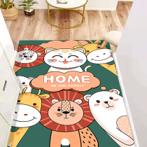 Floor mat Entrance Doormat Leather Cushion Rug in door Mat Cartoon Pu Mat Kitchen Balcony Footbed Free cut
