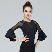 Dan Baoluo dance ballroom dance Latin dance practice uniform professional national standard dance mid-sleeve dance costume modern dance Jacket Women