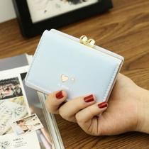 Womens wallet 2019 new short folding girl 2019 wild personality niche multi-purpose student zero