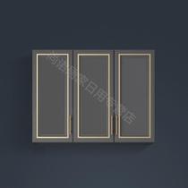 Balcony wall cabinet bathroom toilet waterproof hanging cabinet toilet light luxury side cabinet space aluminum storage cabinet 1