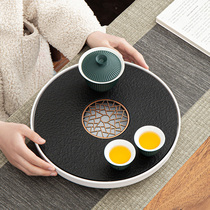 household small tea table 2021 new tea tray small office premium light luxury modern high-end drainage tray household
