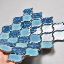 Mediterranean Kiln Retro Lantern Mosaic Tile Living Room Non-slip Floor Tiles Special-shaped Toilet Kitchen Wall Tiles