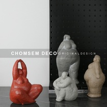 Nordic light luxury abstract figure soft decoration decoration Fat woman creative artist residence model room decoration