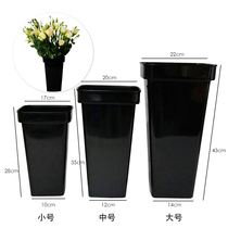 Dried flower bucket flower arrangement bucket black plastic size flower bucket thickened anti-fall floral materials flower shop supplies