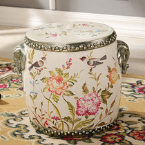 Home Residence Decorative ornament Living room swing Creative Elephant Stool Tea table Bench Interior Decoration Drum stool Ceramics Craft furnishing