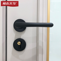 Zhanzhi Tianhua wooden door lock magnetic mute modern lock handle door split silent lock hardware T-019
