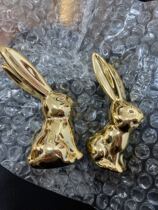 Shanghai Jiadai hand-made gold-plated rabbit ornaments DIY material size: 2 7*3 5 * 8CM