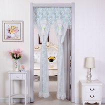 Living room delivery bar door curtain decoration door curtain partition fabric kitchen bedroom lace punch open free toilet curtain