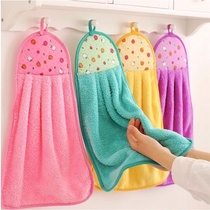 1-5 strip kitchen toilet towel hanging water absorbent coral velvet thick hand cloth towel dish towel