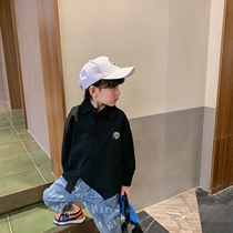 Monee boys cotton long-sleeved shirt 2021 spring and autumn new small and medium-sized childrens Korean shirt childrens foreign style top