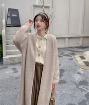 MOBAI 2022 autumn winter new gentleness and lazy wind sweater jacket woman with loose foreign air knit cardiovert