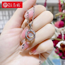 Yushangfu s925 sterling silver necklace light luxury niche rotating beating heart sling female Net red smart choker