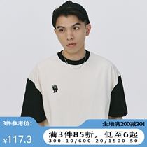 SAMESAME22SS panda splicing personality new product short sleeve T-shirt loose pure cotton small round collar lovers male and female summer