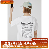 square houlest Korean version of homemade T-shirt couples short sleeve Tide brand White loose original student half sleeve