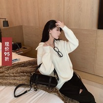 SUN11 Striped Zipper Long Sleeve Knit Women 2021 Autumn Winter New Slim Slim Slim Interior Small Sweater