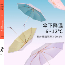 TTK double layer parasol super strong sunscreen UV protection sun umbrella female summer rain dual purpose UPF50 parachute