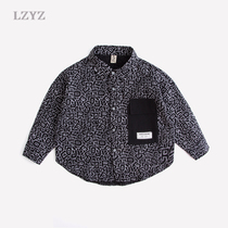lzyz kids boys cotton shirt kids long sleeve shirt kids foreign tops tide spring and autumn baby coat