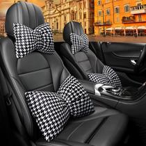 Car headrest neck pillow with pillow cute female bow tie-in-car pillow waist rests in the car Cervical Spine Pillow Hold Pillow Waist Pillow