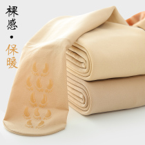 Bare legs flesh-colored leggings women wear autumn and winter naked skin tone artifact with socks Autumn pants plus velvet thickened warm cotton pants