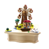 Taiwan Forest fun music box Ferris wheel rotating solid wooden birthday gift girl Childrens Day Thousand and Chihiro