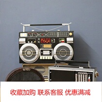 Retro Nostalgia Old Fashioned Iron Art Card Tape Radio Record Beauty Fashion Swing Clothing Restaurant Photography Props