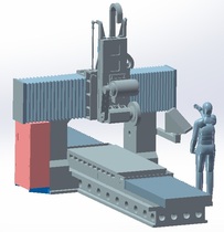 Gantry grinder 3D model drawing x_t format