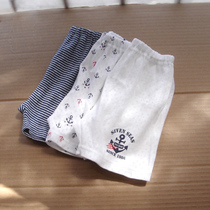 Japanese navy style small boy child baby pure cotton breathable mesh home shorts boxer shorts