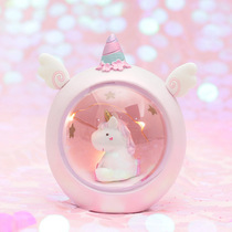 Unicorn night light ins Twitter girl heart Girl room bedroom desktop pink trinkets ornaments