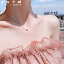 Necklace 2021 new female sterling silver love light luxury niche design Net red choker send girlfriend birthday gift