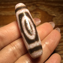 Taiwan return high oil package slurry full of weathered Qin blood silk jade has pharmacist pit Tiger tooth three eye Sky bead necklace pendant