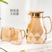 Cold water kettle Cold water kettle Glass kettle Household teapot High temperature large capacity cold plain water cup set
