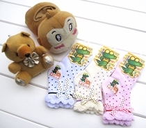 Crocodile bow loose mouth socks baby socks baby spring and summer thin cotton boneless small and medium children girls princess socks
