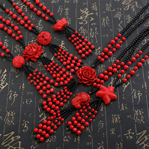 New cinnabar sweater chain creative flower gourd long national style necklace scenic spot hot sale