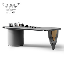 Light luxury tea table Simple modern creative high-end large tea table Office tea table integrated table Dual-use rock board Kung Fu tea table