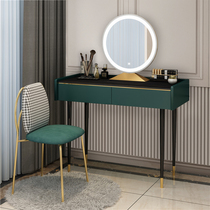 Dressing table Nordic simple modern light luxury high-end bedroom makeup table subnet red ins Wind rock board desktop with mirror