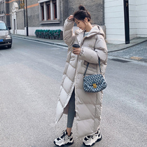 Northeast big down cotton-padded womens long 2021 Winter new Korean loose girl cotton-padded jacket