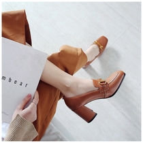 Little leather shoes woman's new single shoes in spring and autumn 2023