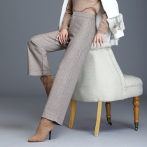 Wide leg pants womens 2019 autumn and winter New loose falling feeling woolen thin waist vertical long pants