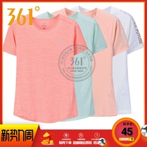 361 Degree Womens quick-drying short-sleeved T-shirt summer New 361 print comfortable sports T-shirt