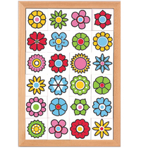 Dutch ROLF Flowers Puzzle 4-year-old Child Puzzle Composition Graphics Smart Board Intellectual board Classification Cognitive Plastics