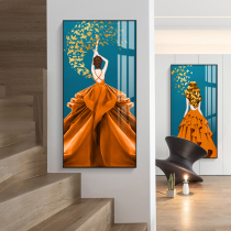 Modern light luxury figure decorative painting beauty salon clothing store mural living room porch corridor end hanging painting