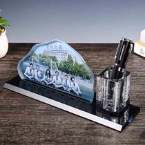 Creative crystal pen holder customized graduation season gift for teacher reunion souvenir photo frame